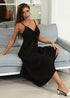 Casual boho long black dress
